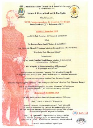 XVIII Commemorazione del generale José Borges